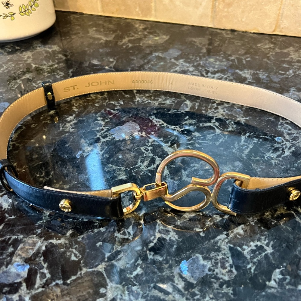 St John leather Monogram Belt, small - Picture 3 of 10